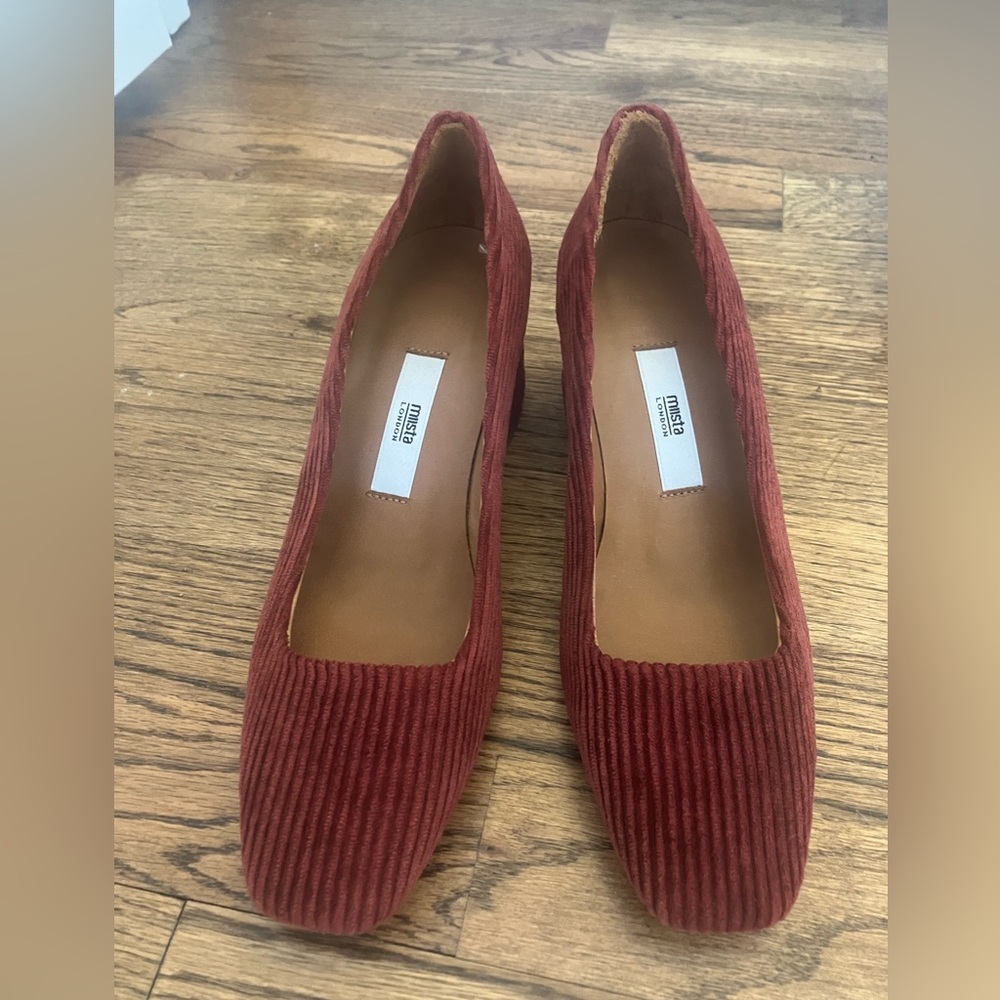 Miista Women's Red Corduroy Shoes NEW Size 36